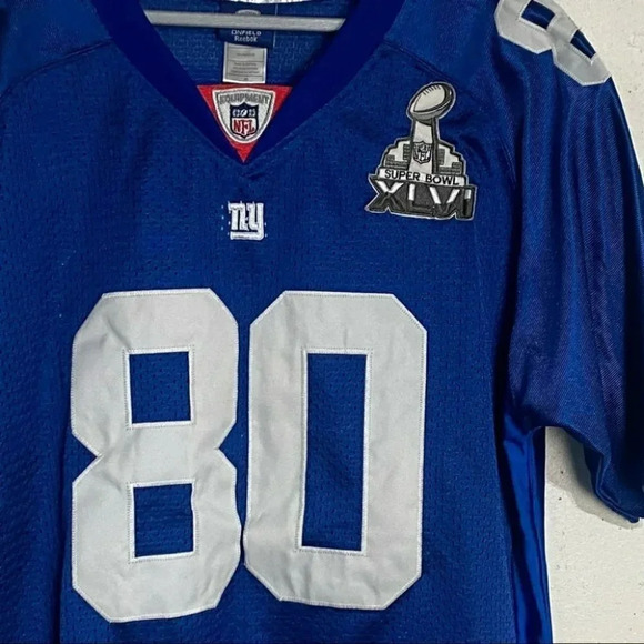 NFL Onfield Reebok New York Giants #80 Tony Cruz Super Bowl XLVI‎ size 48 - Picture 6 of 8